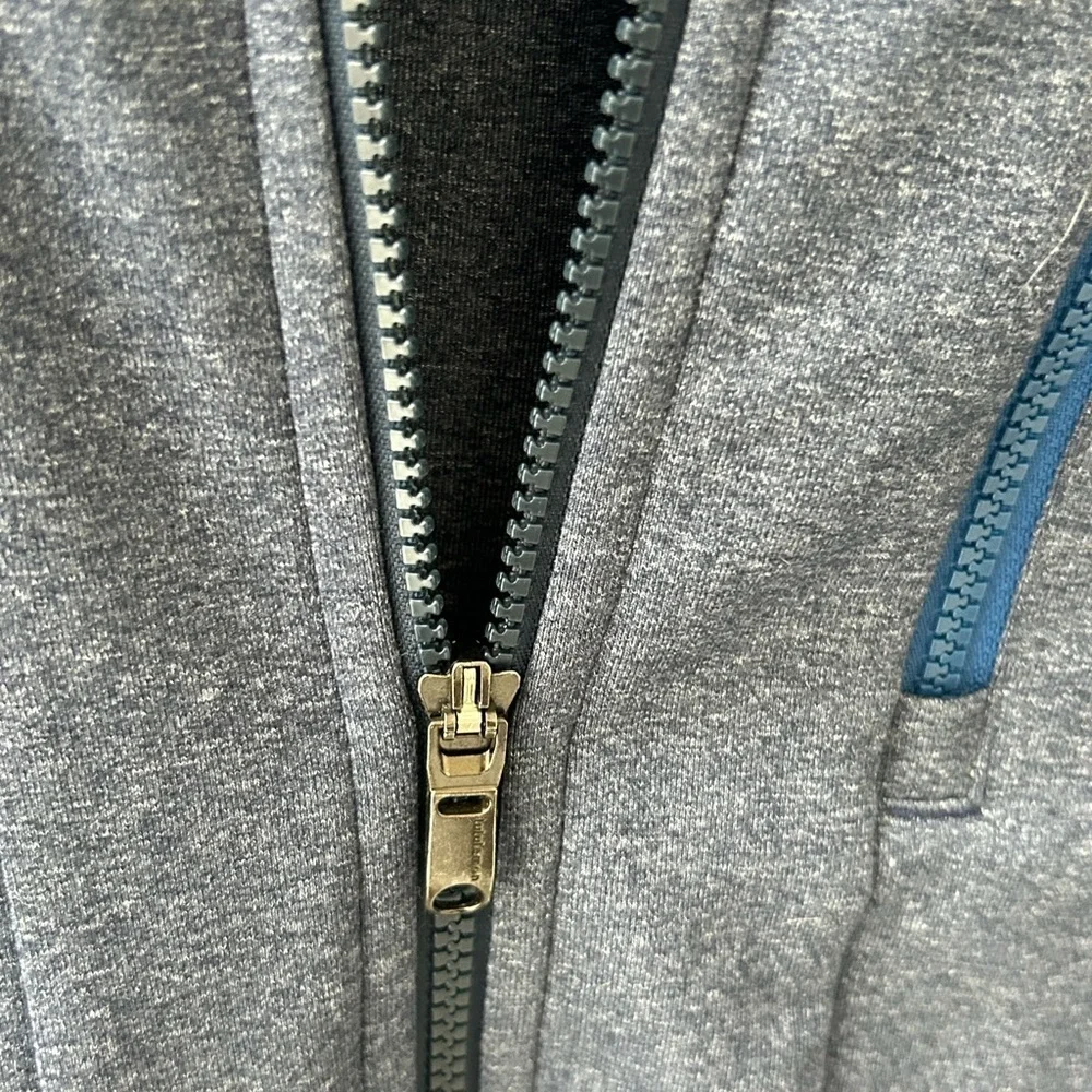 Men's Heathered  Blue Full-Zip Sweater sweatshirt Lululemon size small